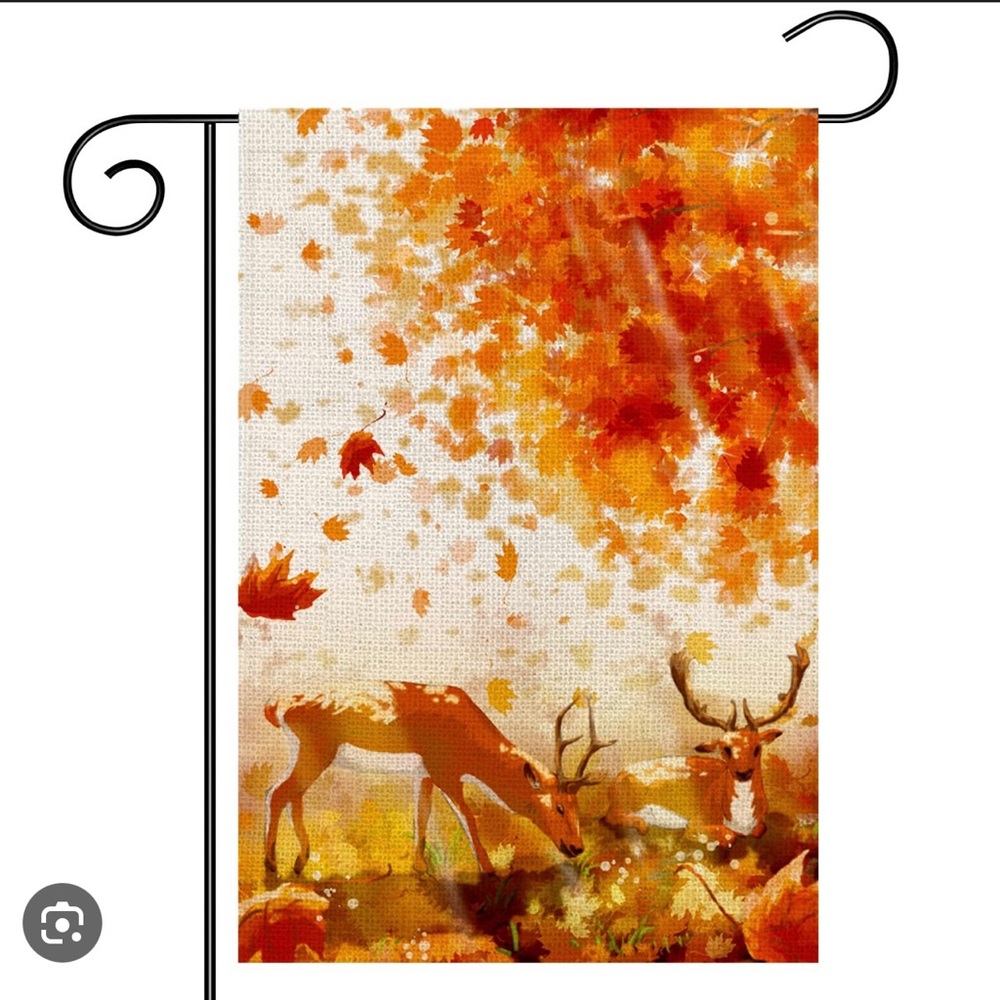 NEW IN BAG Mounor Welcome Fall Garden Deer Flag 12 x 18”
